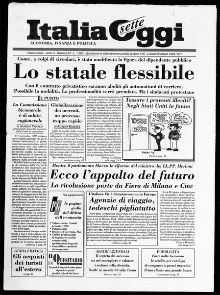 Italia oggi : quotidiano di economia finanza e politica